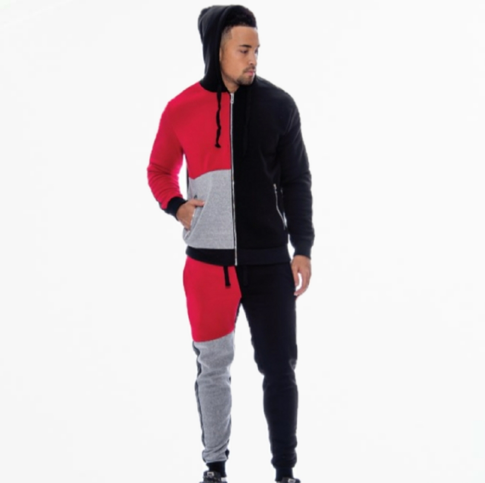 Men's Colorblock Jogger Set - Picture 2 of 4